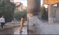 ‍ استقرار اکیپ فوریت های خدمات شهری در منطقه پنج شهر کرمانشاه