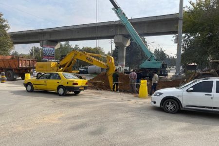 عملیات دفع آبهای سطحی منطقه در حال انجام است