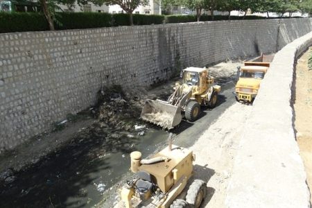 لایروبی رودخانه چم بشیر و آبشوران کرمانشاه